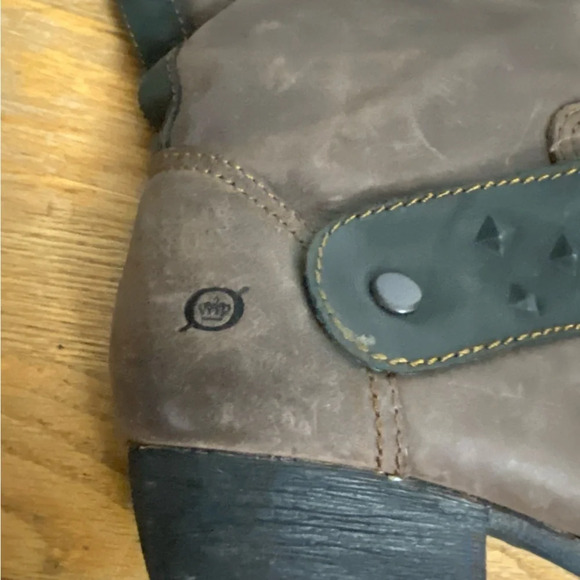 Born Womens Brown Leather Zip Knee High Tall Boots Size 8/39 - Picture 8 of 12